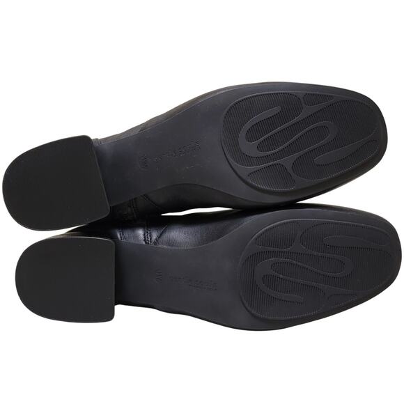 Gentle Souls Emily Block Heel Ankle Sock Booties Size US 11M Black Leather - Picture 4 of 5